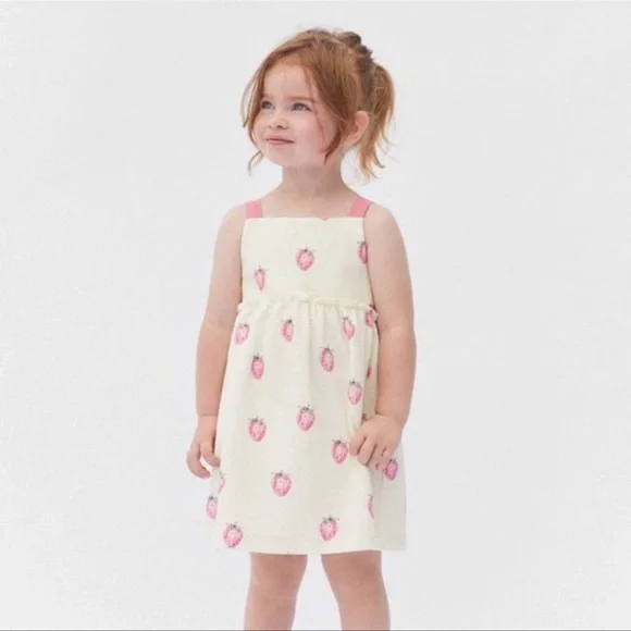 Zara Girls strawberries print sleeveless dress - Picture 7 of 7
